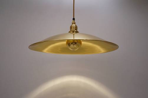 Vintage brass pendant light, Florian Schulz, 1970`s ca, German